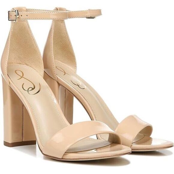 Sam Edelman Yaro EC0235076 Sandal Womens 11 Beige Ankle Strap Block Heel ZPO1916 - Picture 1 of 10